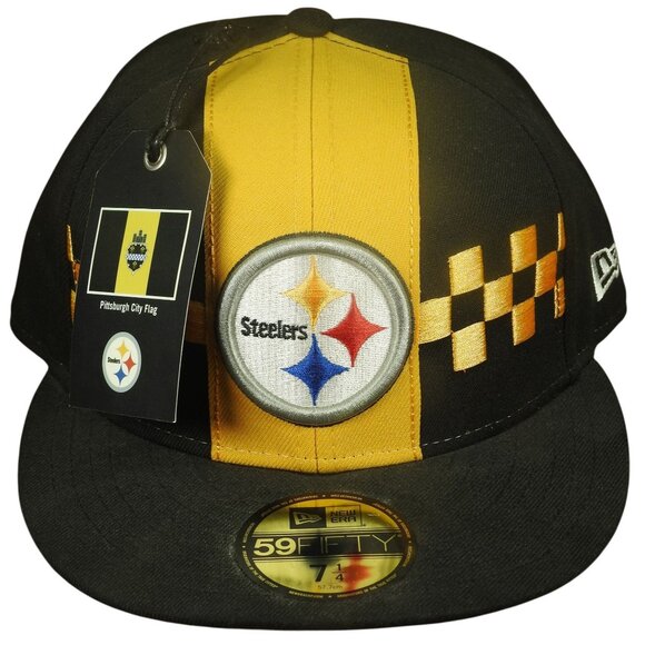 NWT Pittsburgh Steelers New Era 59FIFTY 2019 Draft 59Fifty Fitted Hat Size 7 1/4 - Picture 1 of 14